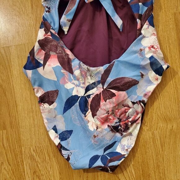 NWOT - BECCA Orchid Bloom One-Piece Swimsuit - Picture 9 of 12